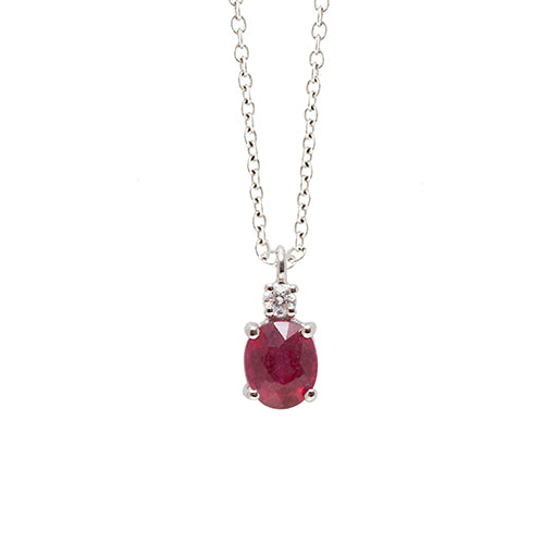 Collana donna Rubino e Diamanti DI LEO