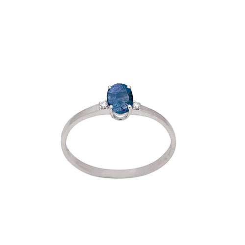 Anello donna Zaffiro e Diamanti DI LEO
