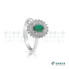 Anello con smeraldo e diamanti CONTE