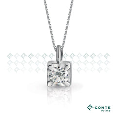 Collana punto luce oro bianco e diamante CONTE