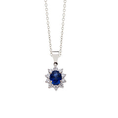 Collana donna Zaffiro e Diamanti DI LEO