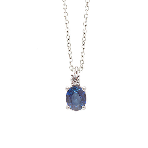Collana donna Zaffiro e Diamanti DI LEO