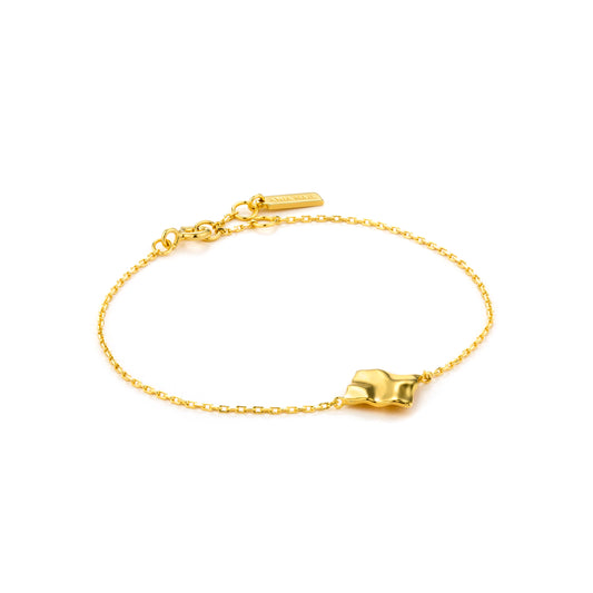 Bracciale donna ANIA HAIE Metal Crush - Biondo Gioielli