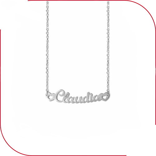 Collana Nome Piccola con cuori NOMISSIMO - Biondo Gioielli